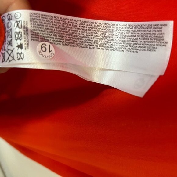 Mango, Ladies Metallic dress with neckline detail - Red. Size: 8. NWT. - Picture 7 of 14